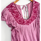 Free People Cutie Pie Purple Embroidered Romper