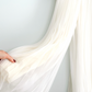 Vintage 1969 Miss Elliette Ivory Pleated Wide Leg Jumpsuit (S)
