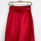 Vintage Wilson's Red Leather Belted Skirt