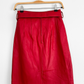 Vintage Wilson's Red Leather Belted Skirt