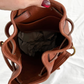 Vintage 90s Coach Top Handle Sling Backpack British Tan Leather Bucket Bag # 9992