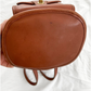 Vintage 90s Coach Top Handle Sling Backpack British Tan Leather Bucket Bag # 9992