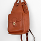 Vintage 90s Coach Top Handle Sling Backpack British Tan Leather Bucket Bag # 9992