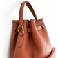 Vintage 90s Coach Top Handle Sling Backpack British Tan Leather Bucket Bag # 9992