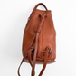 Vintage 90s Coach Top Handle Sling Backpack British Tan Leather Bucket Bag # 9992