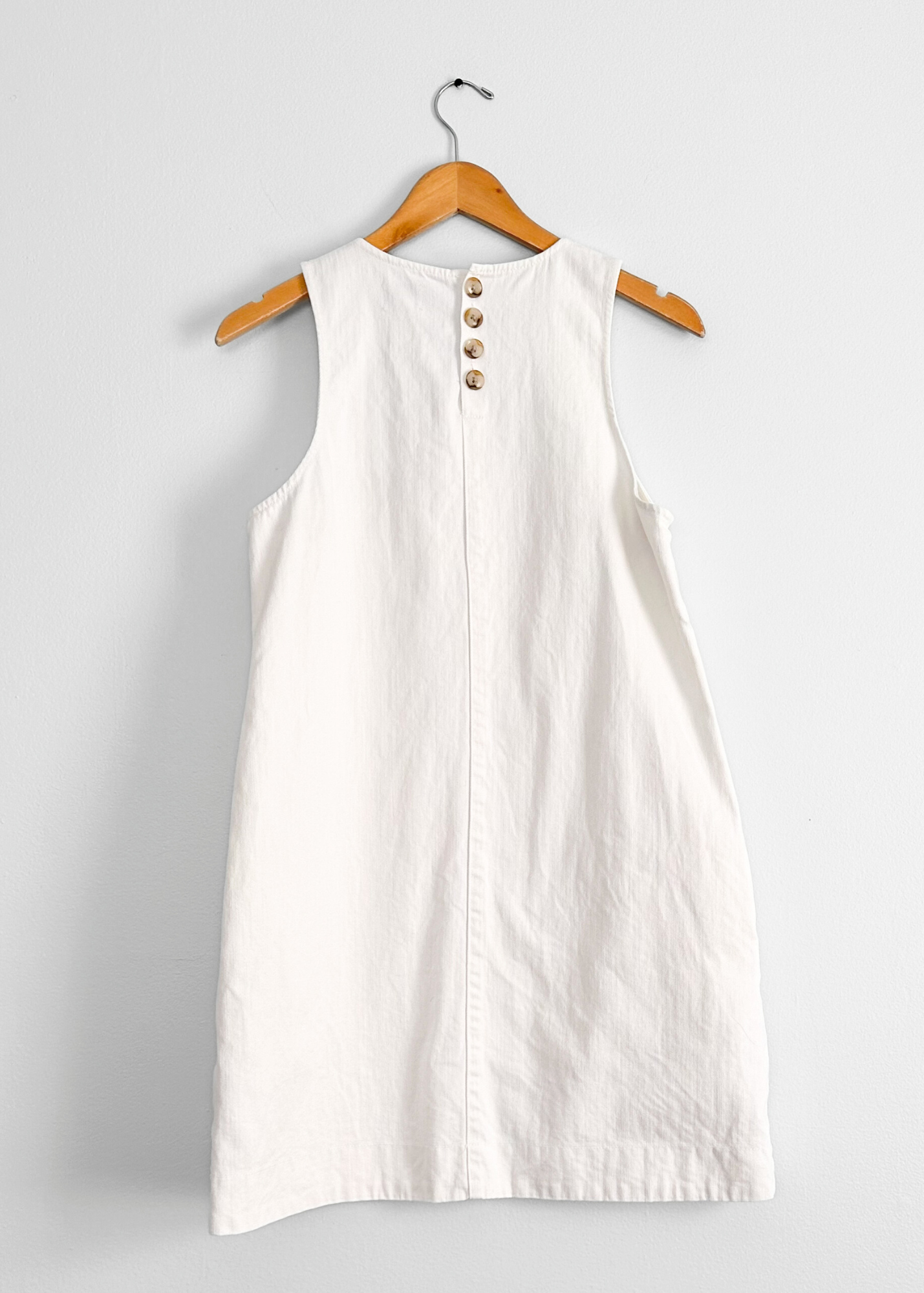 J.Crew White Denim Jumper Dress (10 or M)