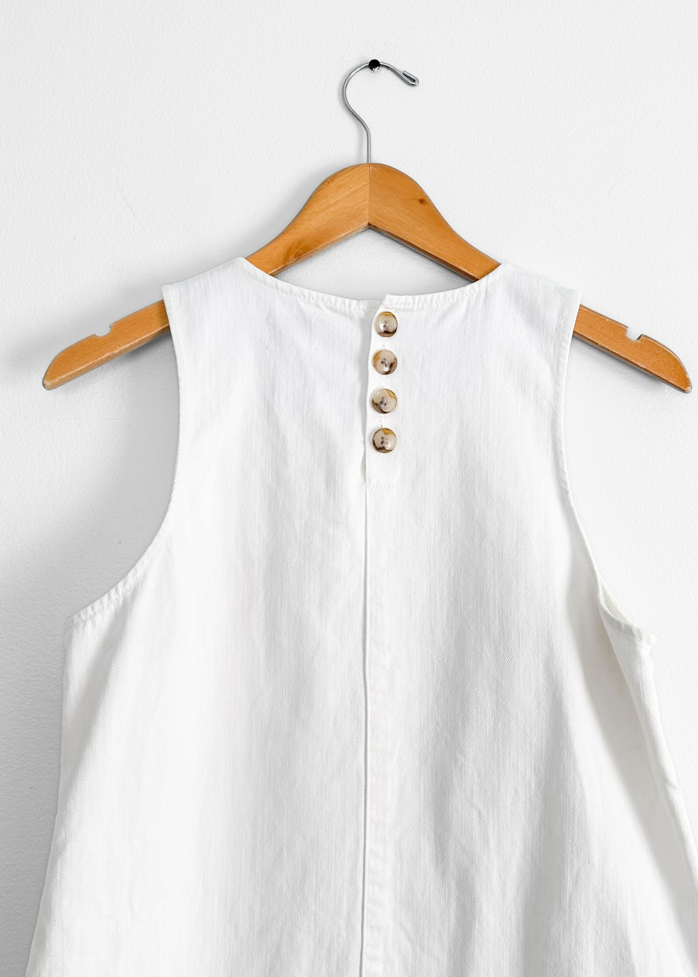 J.Crew White Denim Jumper Dress (10 or M)