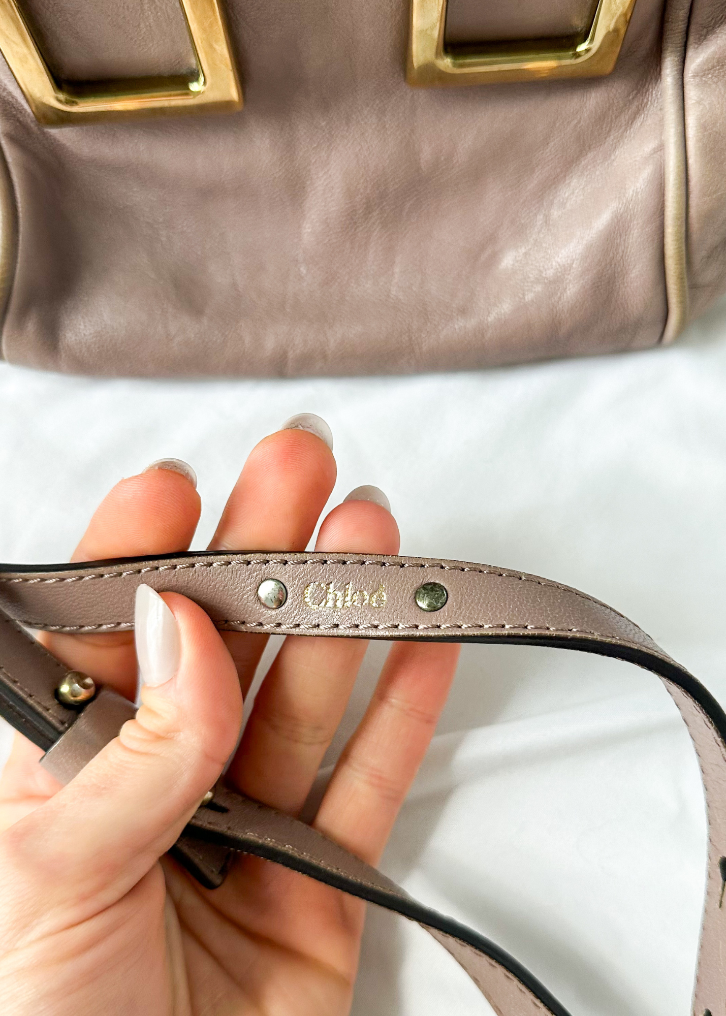 Chloé Ethel Tan Leather Small 2-way Convertible Purse