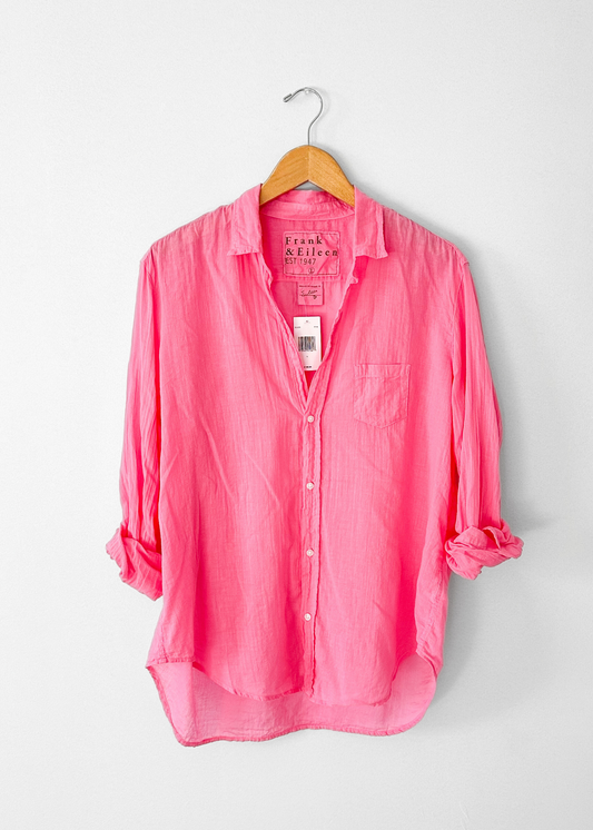 NEW Frank & Eileen Featherweight Pink Cotton Button Down Shirt (L)