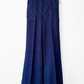 NEW Vintage 70s 80s Dark Denim Pull-On Flare Stretch Jeans (S)