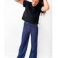 NEW Vintage 70s 80s Dark Denim Pull-On Flare Stretch Jeans (S)