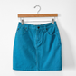Vintage 90s Columbia Turquoise Denim Mini Skirt (S)