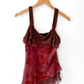 Vintage 00s New York City Design Co. Layered Silk & Sequin Top (M)