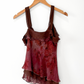 Vintage 00s New York City Design Co. Layered Silk & Sequin Top (M)