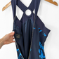 Ted Baker Navy Blue Fantasia Bodycon Halter Floral Dress (TB 2 or US 6)