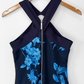 Ted Baker Navy Blue Fantasia Bodycon Halter Floral Dress (TB 2 or US 6)
