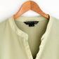 Veronica Beard Coralee Puff Sleeve Top in Dusty Sage Green (XL)