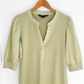 Veronica Beard Coralee Puff Sleeve Top in Dusty Sage Green (XL)