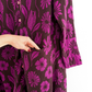 Gudrun Sjoden Purple & Brown Floral Cotton Long Cardigan Jacket (L)