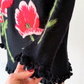 Vintage 60s 70s Mr. Thompson, Please! 100% Virgin Wool Hand Knit Floral Top (M)