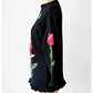 Vintage 60s 70s Mr. Thompson, Please! 100% Virgin Wool Hand Knit Floral Top (M)