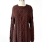 Vintage 90s Express Tricot Brown Heavy Knit Pullover (S)