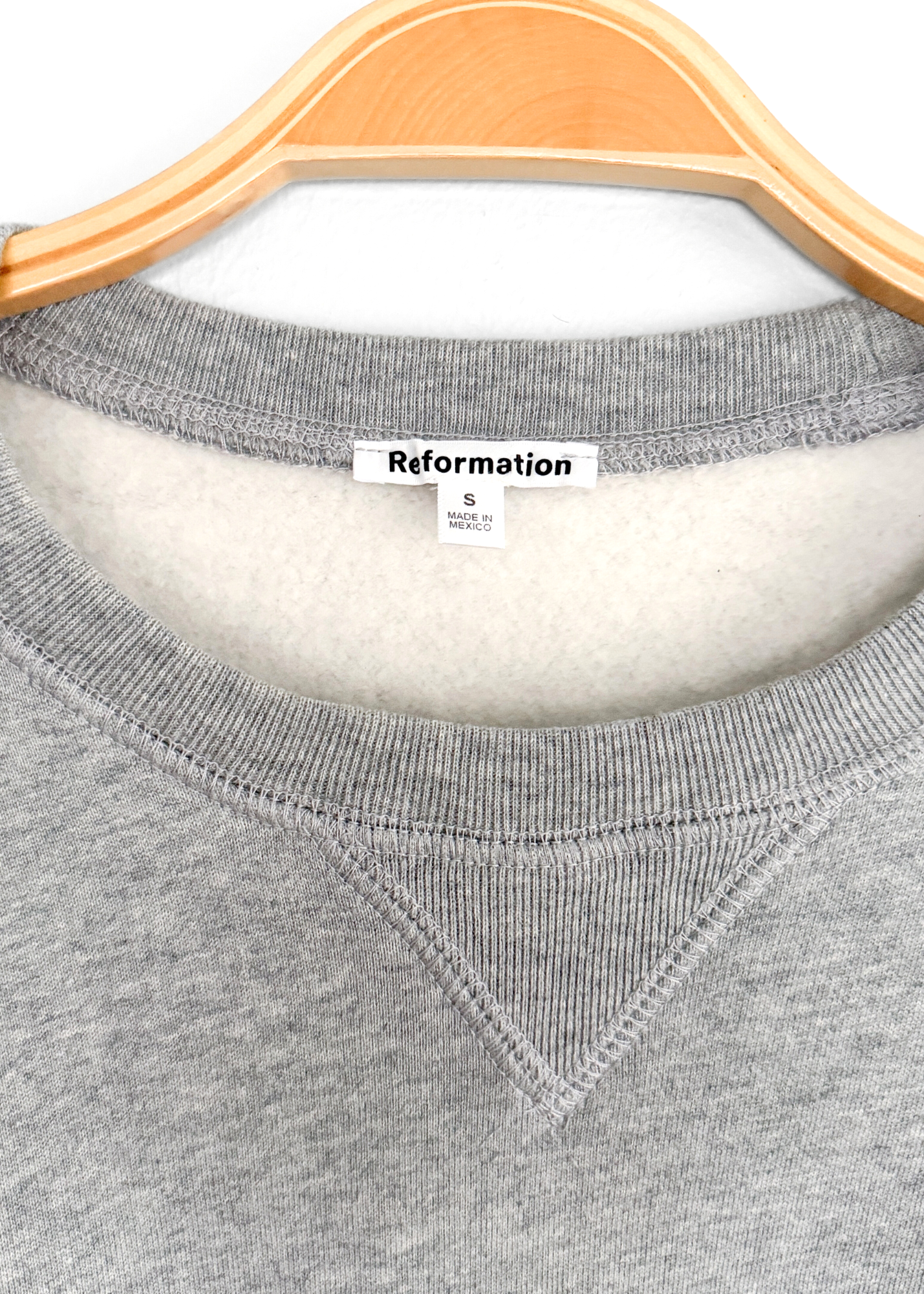 NEW Reformation Organic Cotton Gray Fleece Oversized Sweatshirt (S)