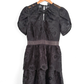Self-Portrait Black Lace Cap Sleeve Mini Dress (US 4)