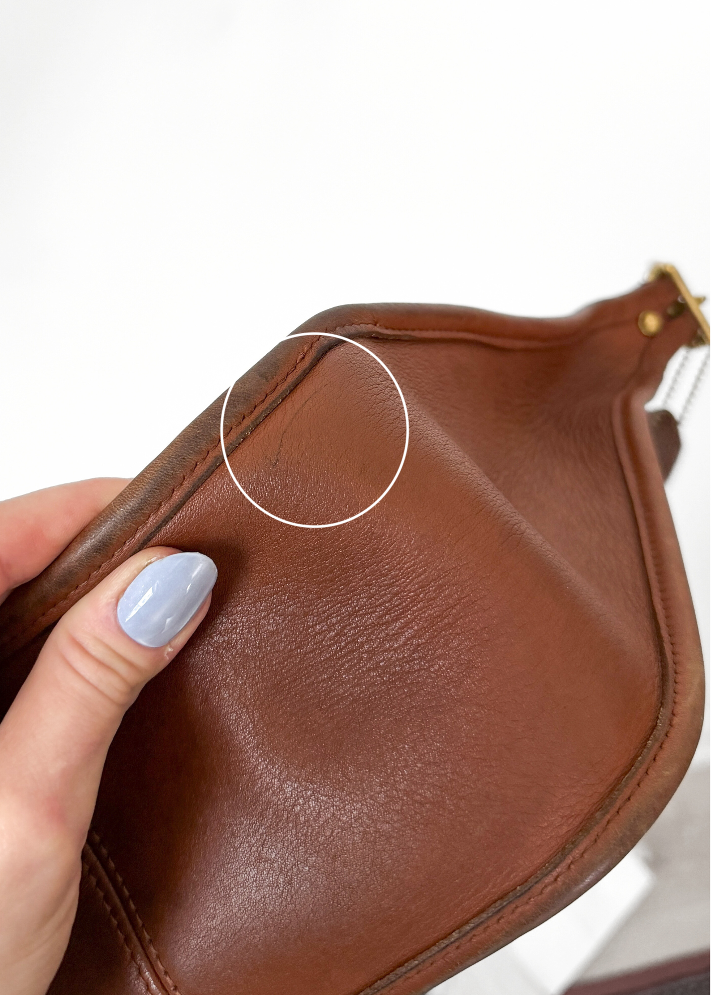 Vintage 90s Coach Janice Legacy British Tan Brown Leather Purse # 9950