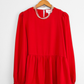 Pomander Place Truckernuck Red Carlota Peplum Blouse (M)