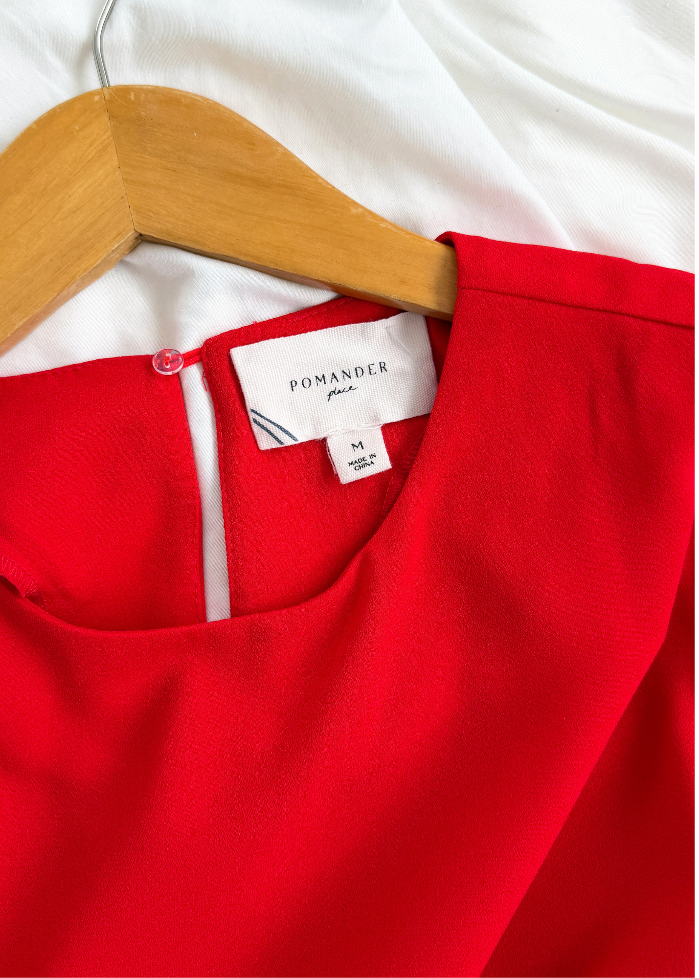 Pomander Place Truckernuck Red Carlota Peplum Blouse (M)