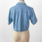 Vintage 90s Ruff Hewn Denim Boxy Crop Top Button Down (M)