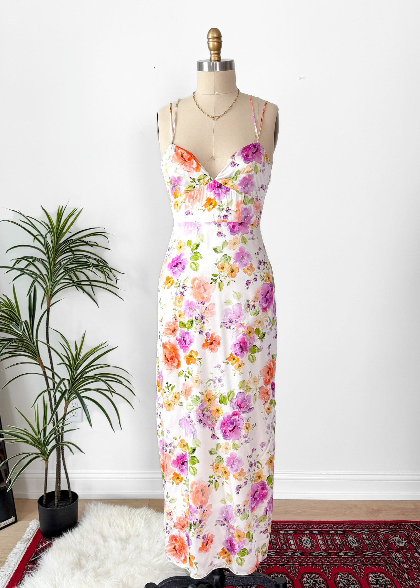 Favorite Daughter The Rosemary Maxi Slip Dress in Oahu Floral Print