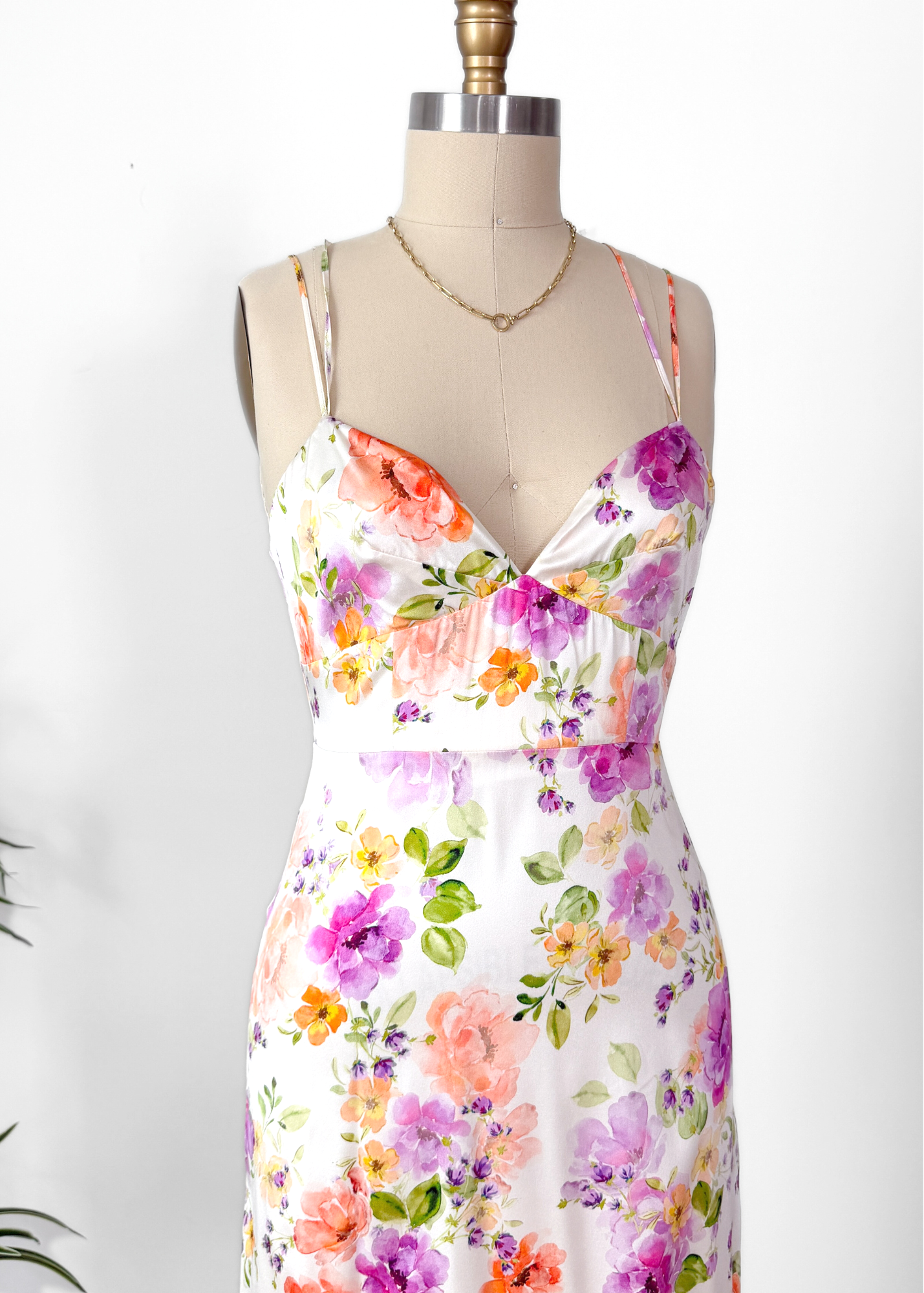 Favorite Daughter The Rosemary Maxi Slip Dress in Oahu Floral Print