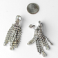 Vintage Clear Rhinestone Chandelier Cascading Statement Clip-On Earrings