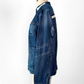 OMM Blue Denim Distressed Patchwork Jean Moto Jacket (L)