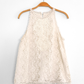 Alice + Olivia Cream Crochet Lace Sleeveless Top (4)