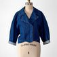 Vintage 80s IXS Clothing Indigo Denim Cotton Jacket made in Mexico (M)
