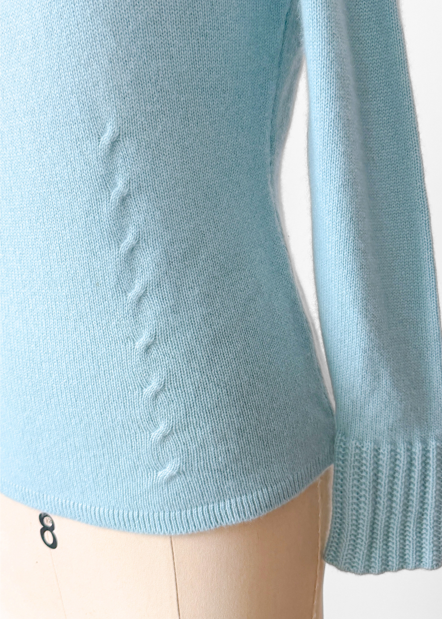 Ann Taylor Robins Egg Blue 100% Cashmere Turtleneck Sweater (M)