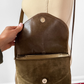 Vintage 70s Gucci Brown Suede Purse