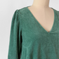 Tuckernuck Sea Sage Green Corduroy Babydoll Top (S)