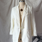 Forte_forte Linen Confetti Speckled Cream Blazer Jacket