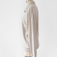 Quince Men's Mongolian Cashmere Knit Polo Sweater Top in Heathered Cloud Beige