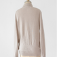 Quince Men's Mongolian Cashmere Knit Polo Sweater Top in Heathered Cloud Beige