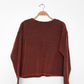 Chris Triola Rust Orange 100% Cotton Textured Hand Made Boatneck Top (M)