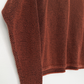 Chris Triola Rust Orange 100% Cotton Textured Hand Made Boatneck Top (M)