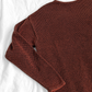 Chris Triola Rust Orange 100% Cotton Textured Hand Made Boatneck Top (M)