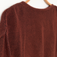 Chris Triola Rust Orange 100% Cotton Textured Hand Made Boatneck Top (M)