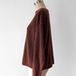 Chris Triola Rust Orange 100% Cotton Textured Hand Made Boatneck Top (M)