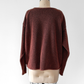 Chris Triola Rust Orange 100% Cotton Textured Hand Made Boatneck Top (M)